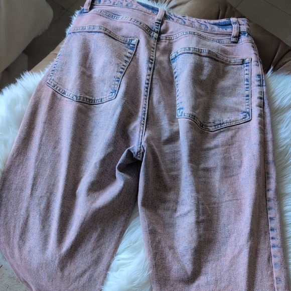 Wild Fable 90s Relaxed Fit Pink Acid Wash Denim - Picture 5 of 6